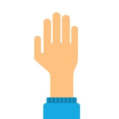 Obraz premium Human hand vector flat isolated