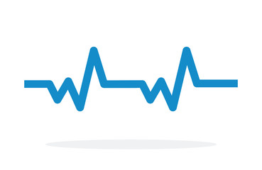 Pulse cardiogram vector icon flat isolated