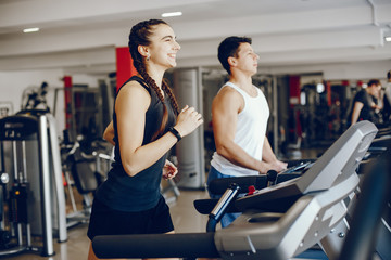 couple in a gym