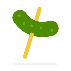 Gherkin on a skewer