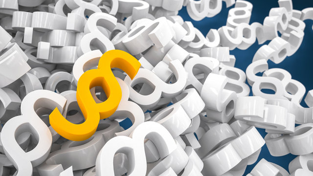 Un&uuml;bersichtliche Paragrafen f&uuml;r Gesetze werden bei Rechtsberatung gepr&uuml;ft von Anwalt oder Notar einer Kanzlei f&uuml;r Rechtssicherheit