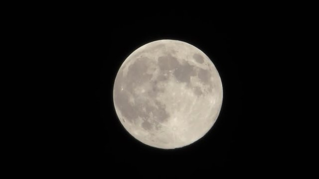 Full moon in night sky