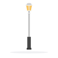 Lamp post vector flat isolated