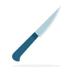Knife for slicing fruits and vegetables vector flat material design isolated object on white background.