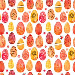Handpaint seamless easter pattern