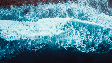 Aerial View of Waves and Beach Along the Great Ocean Road Australia