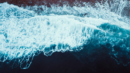 Aerial View of Waves and Beach Along the Great Ocean Road Australia