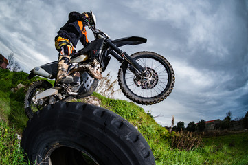 Enduro bike rider