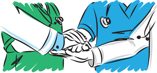 medical staff team work concept vector illustration