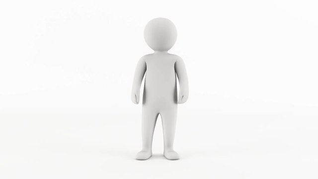 3D character animation - John Dough character, breathing idle animation