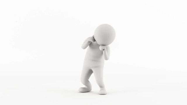 3D character animation - John Dough character, exercise warmup animation