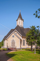 Fototapeta premium A lutheran church in the Piippola village.Finland
