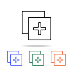 add-on sign icon. Elements of simple web icon in multi color. Premium quality graphic design icon. Simple icon for websites, web design, mobile app, info graphics