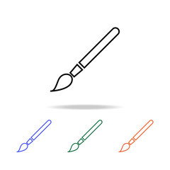 Obraz premium paint brush icon. Elements of simple web icon in multi color. Premium quality graphic design icon. Simple icon for websites, web design, mobile app, info graphics