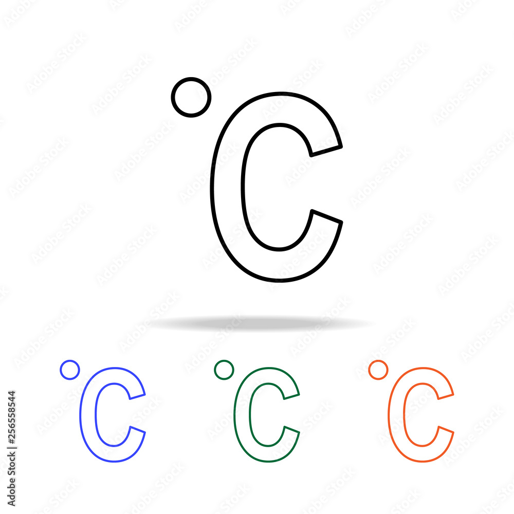 Wall mural celsius icon. elements of simple web icon in multi color. premium quality graphic design icon. simpl