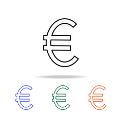 euro sign icon. Elements of simple web icon in multi color. Premium quality graphic design icon. Simple icon for websites, web design, mobile app, info graphics