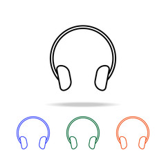 headphones icon. Elements of simple web icon in multi color. Premium quality graphic design icon. Simple icon for websites, web design, mobile app, info graphics