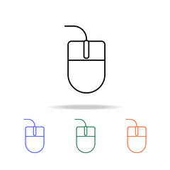 wired mouse icon. Elements of simple web icon in multi color. Premium quality graphic design icon. Simple icon for websites, web design, mobile app, info graphics