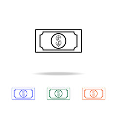 dollar bill icon. Elements of simple web icon in multi color. Premium quality graphic design icon. Simple icon for websites, web design, mobile app, info graphics