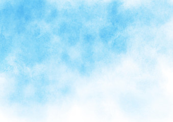 Fototapeta premium 空 雲 青 水彩 テクスチャ 背景