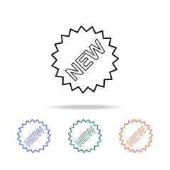 selling sign new icon. Elements of simple web icon in multi color. Premium quality graphic design icon. Simple icon for websites, web design, mobile app, info graphics