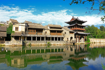 Naklejka premium Ancient Chinese architecture