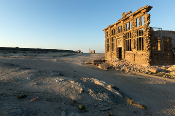 Building in a Ghost town in namibia.