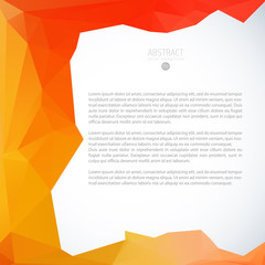 Red triangle background banner brochure template