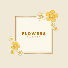 Floral banner vector