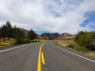 Driving through rural Eastern Oregon on a beautiful summer day