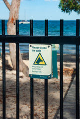 A Government Dingo Warning Sign in Australia