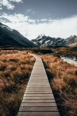 Papier peint photo  Mount cook wooden pathway  © Tobias