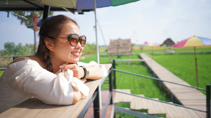 Fototapeta premium Thailand lady happy and smile