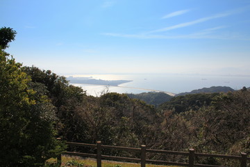 Fototapeta na wymiar 志賀島の潮見公園から見た海ノ中道