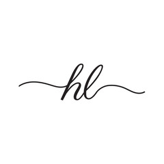 Obraz premium initials handwriting letters vector logo