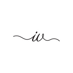 initials handwriting letters vector logo