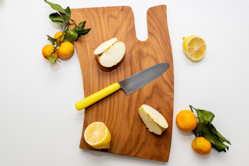 Balanced diet - healthy food on wooden board.Detox time.Juicy citrus. Natural organic vitamin. Colorful dessert. Perfect ingredient for healthy breakfast. Healthy food concept. juicy and delicious