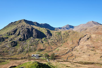 Mount Snowdon in the Snowdonia National Park in Wales, United Kingdom
