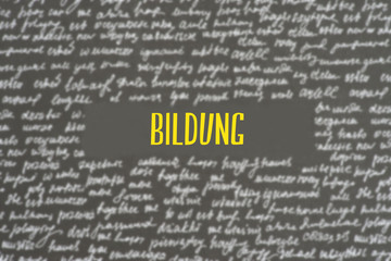 Fototapeta premium Eine Tafel mit verschiedenen Wörtern und die Bildung