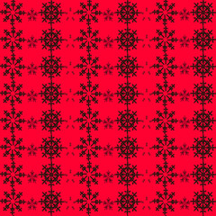 Seamless pattern of snowflakes for printing, fabrics, covers, Christmas and new year background