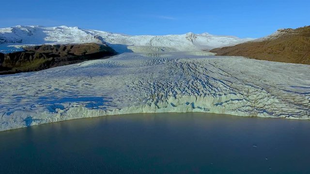 Footage - Aerial view of the glacier in Iceland