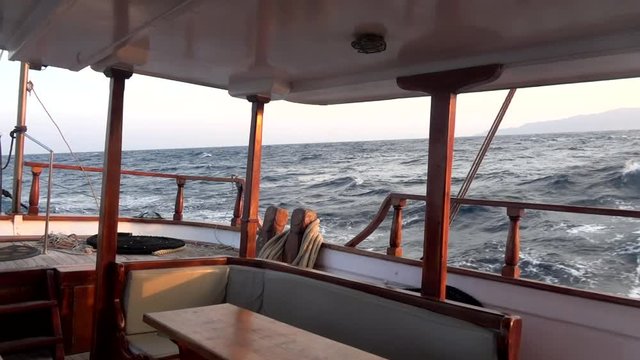Sailing the Agean sea in Greece