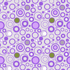 colorful purple  and grey organic random textured circles in a seamless pattern tile. for fabric, textile, backgrounds, wallpaper, backdrops, posters, flyer, modern cheerful surface design templates. 
