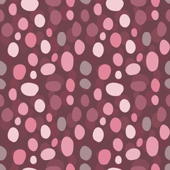 colorful pink organic random textured oval stone shapes in a seamless pattern tile. for fabric, textile, backgrounds, wallpaper, backdrops, posters, flyer, modern cheerful surface design templates. 