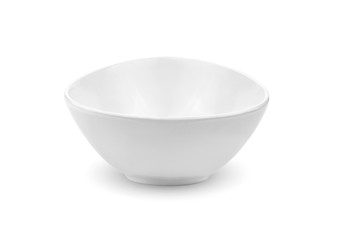 white ceramics bowl isolated on white background.