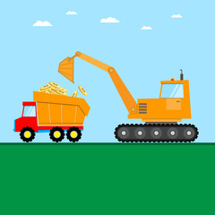 crawler loader and truck load golden dollars coins