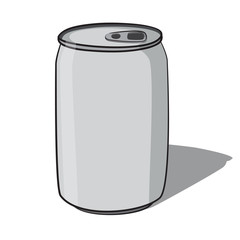 blank beverage can hand draw style