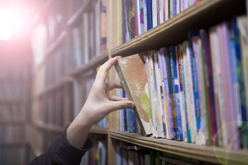 choose to read books in the library