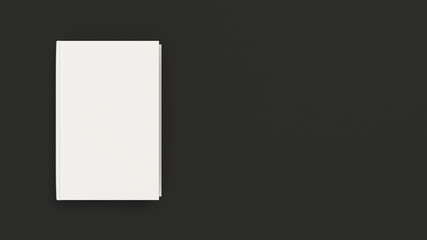 Mockup of blank vertical book