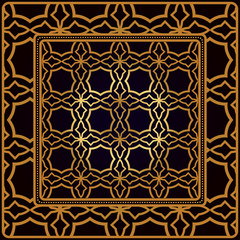 Decorative Pattern With Geometric Ornament. Perfect For Printing On Fabric Or Paper. Vector Illustration. Black bronze color